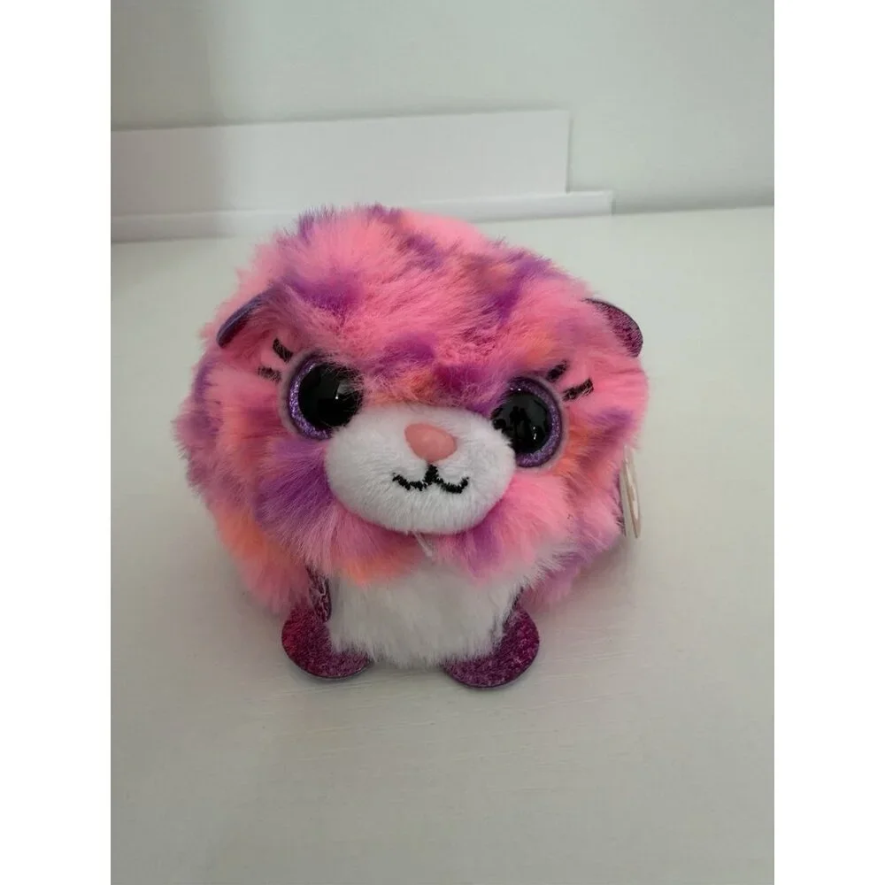 Ty Puffies (Beanie Balls) Plush - TOPAZ the Pink Leopard 2023 New